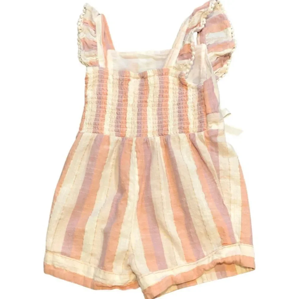 Little Girls Woven Romper